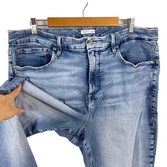 Good American Good Legs High Rise Skinny Stretch Jeans Indigo GL873T Size 20 - Picture 5 of 15